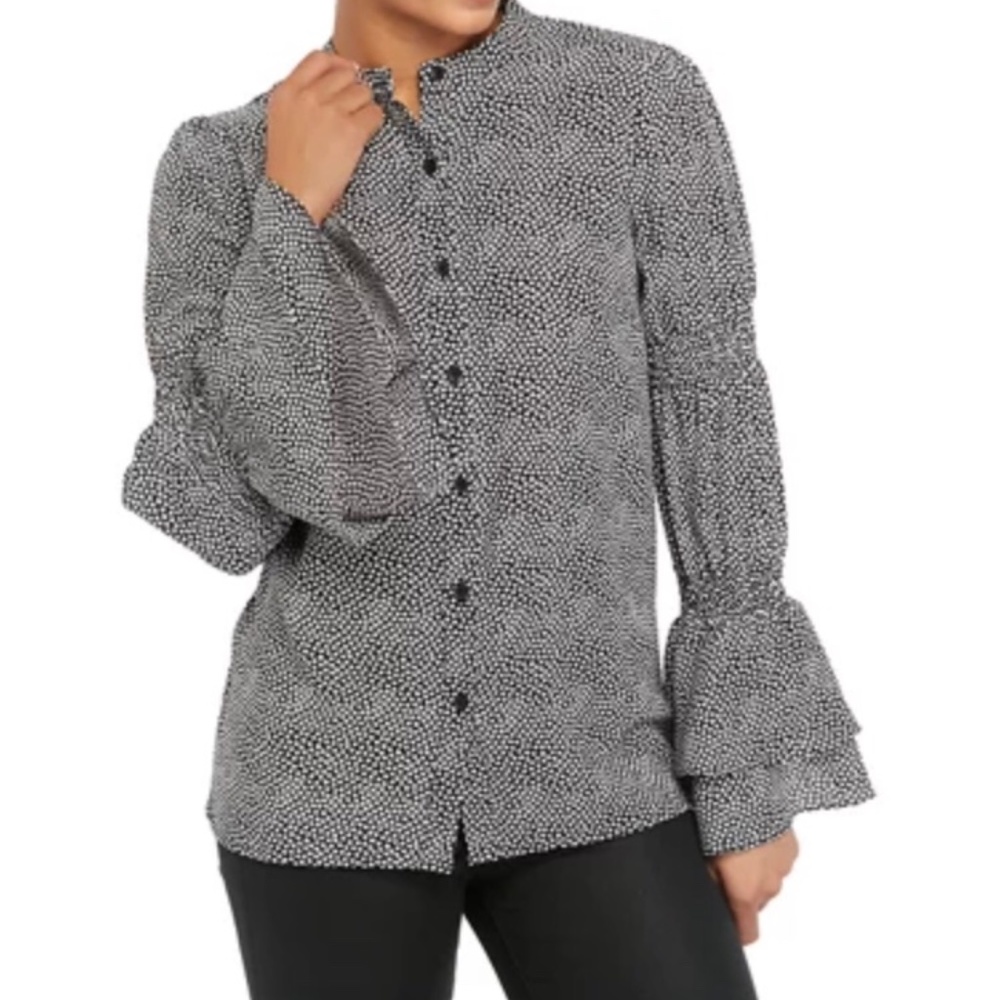 MICHAEL Michael Kors Women's Foliage Smock Long Sleeve Shirt - NWT - Size Medium